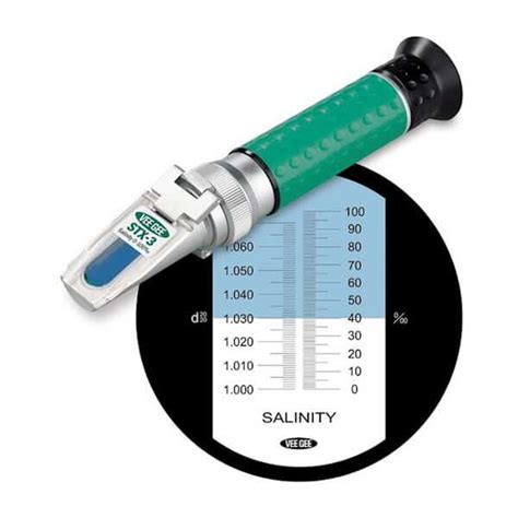 vital sine refractometer|Vee Gee Handheld Salinity Refractometer .